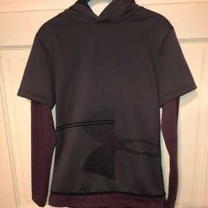 Under Armour Layered Look Hoodie Youth XL